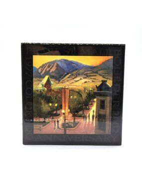 Pearl St. Mall Boulder CO Anniversary Art Tile 1977-2002 Silver Pearl G. Crites